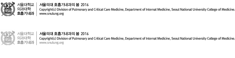 서울의대 호흡기내과의 봄 2016 Copyright(c) Division of Pulmonary and Critical Care Medicine, Department of Internal Medicine, Seoul National University College of Medicine.www.snulung.org